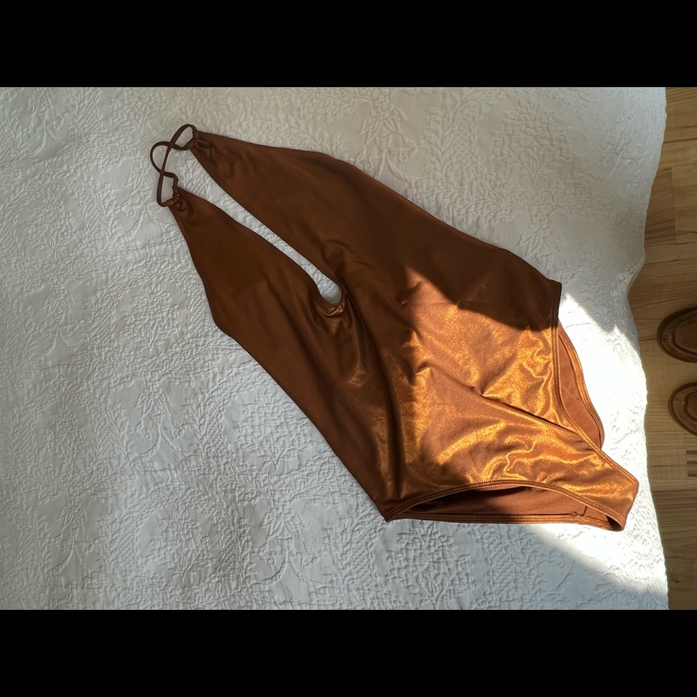 H&M Brown Halter One-Piece Swimsuit - Picture 4 of 4
